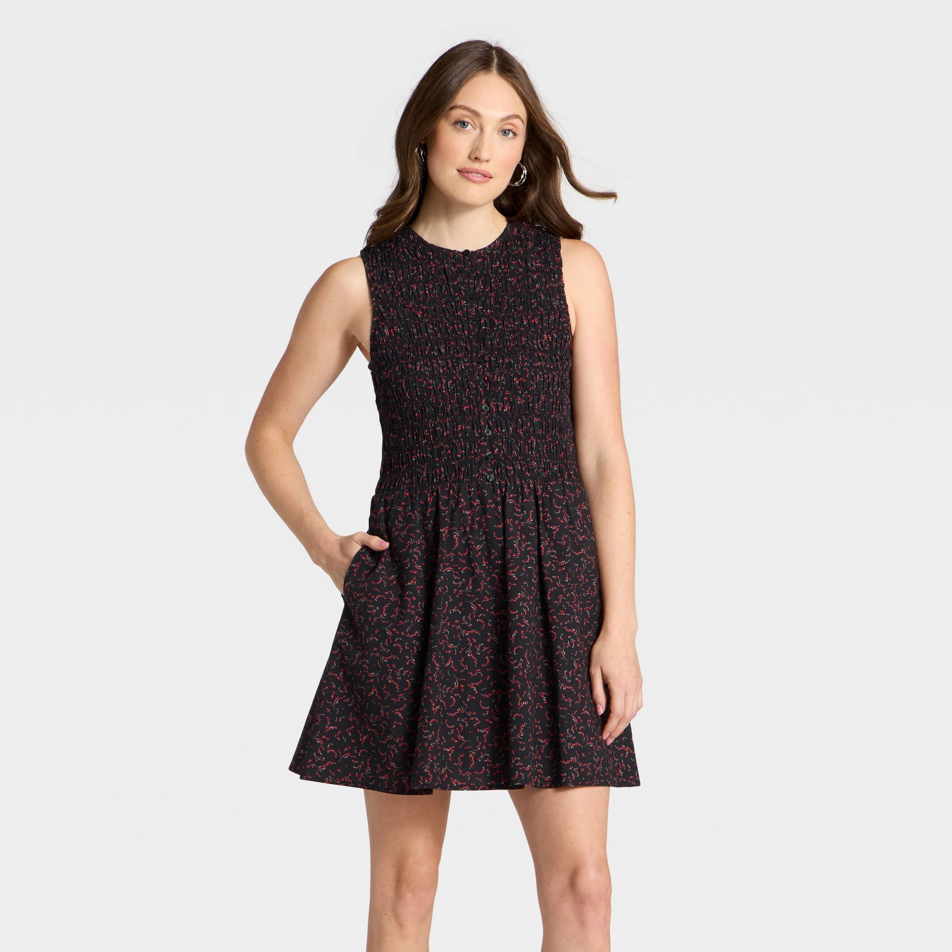 Women's Smocked Mini A-Line Dress - Universal Thread™