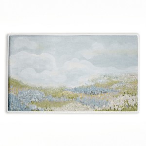 Stupell Industries Subtle Blue Floral Meadow Printed Plush Bath Mat And Bath Rug, Design By Patricia Pinto, 18"X30" - 1 of 4
