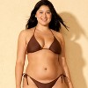 Women's Solid Tricot Triangle Swim Bikini Top - Wild Fable™ - 4 of 4