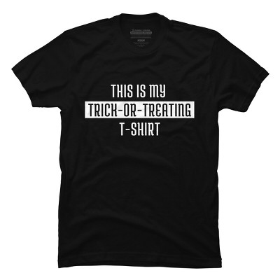 Men's Design By Humans Trick Or Treating By beeyou T-Shirt