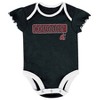NCAA Washington State Cougars Infant Girls' 3pk Bodysuit Set - 4 of 4
