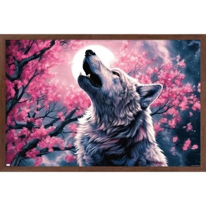 Trends International Shawna Stewart - Howling At The Moon Framed Wall Poster Prints - 1 of 4