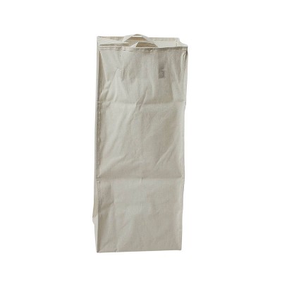 Black Steel Laundry Hamper with Wood Lid and Handles