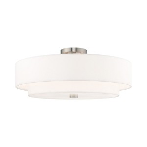 Livex Lighting Meridian 5 - Light Semi-Flush Mount in  Brushed Nickel - 1 of 4