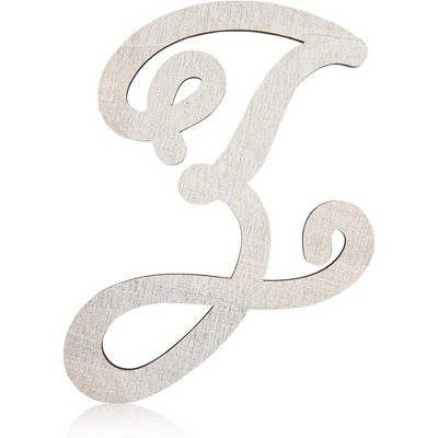 Unfinished Wooden Monogram Alphabet Decorative Letters, Rustic Wall Hanging Craft Home Decor, 13"