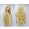 Unique Bargains Women's Long Natural Curly Lace Front Wigs with Wig Cap 24" Blonde Synthetic Fibre 1PC - 3 of 4