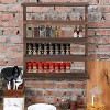 Artloge 4 Tier Vintage Wood Wall Mounted Spice Organizer Hanging Rustic Shelf for Kitchen Cabinet & Pantry Herb Jars Storage - 2 of 4