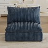 Vynxaria Cloud Sofa - Corduroy Fabric, Deep Seat, Double-Layer Design, Removable Cushion, No Assembly, DIY Combination, Blue - 4 of 4