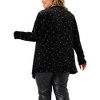 Agnes Orinda Women's Plus Size Elegant 3/4 Sleeve Star Print Shrug Cardigan - 4 of 4