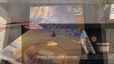 Lakewood 70'' Black Wood Grain TV Stand with Cabinet Storage