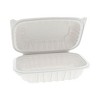 Pactiv Evergreen EarthChoice Vented Microwavable MFPP Hinged Lid Container, 9 x 6 x 2.75, White, Plastic, 170/Carton - 2 of 4