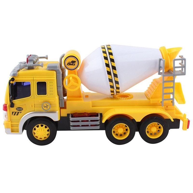 Insten Friction Powered Cement Mixer Truck Toy With Lights And Sound, Pull Back Toys, 4 of 6
