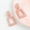 SOHI Women's Rose Gold Corroded Drop Earrings - 2 of 3
