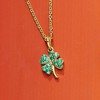 Ross-Simons 0.30 ct. t.w. Emerald 4-Leaf Clover Pendant Necklace in 18kt Gold Over Sterling Size 18 - 3 of 4