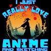 Men's Design By Humans I JUST REALLY LOVE ANIME AND SKETCHING By punsalan T-Shirt - 2 of 2