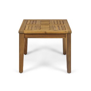 Outdoor Acacia Wood Side Table, 20 "W x 20 "D x 15.75 "H - 1 of 4