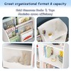 Kids Bookshelf and Toy Organizer, 3 Tier Bookshelf for Kids, Fabric Toddler Bookcase Book Shelf for Rooms, Toy Storage Organizer with Bookshelf white - 3 of 4