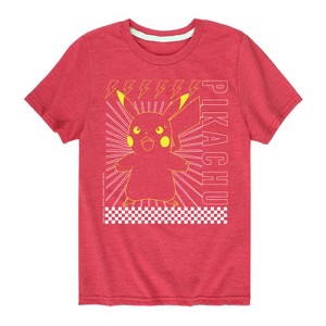 Boys' - Pokémon - Pikachu Checkered Short Sleeve Graphic T-Shirt - 1 of 4
