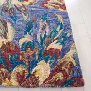Blossom BLM462 Handmade Tufted Area Rug - Blue/Violet - 4' X 6' - Safavieh - 1 of 4