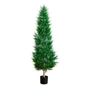 Nearly Natural 5-ft UV Resistant Artificial Cypress Tower Tree (Indoor/Outdoor) - 1 of 1