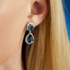 Ross-Simons 11.00 ct. t.w. London Blue Topaz and .14 ct. t.w. Diamond Drop Earrings in Sterling Silver - 4 of 4