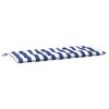 vidaXL Garden Bench Cushions 2pcs Blue&White Stripe 47.2 in.x19.7 in.x2.8 in. Fabric - 4 of 4