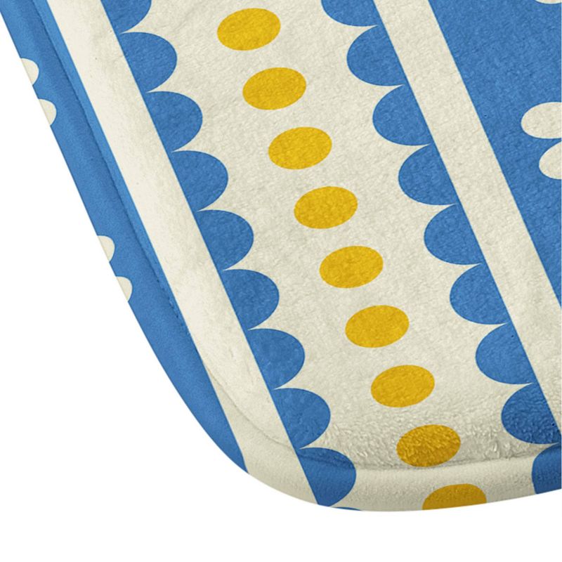 Jenean Morrison Feedsack Stripe Blue Memory Foam Bath Mat Blue - Deny Designs, 4 of 6