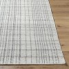 Hauteloom Nissa Gray Blue Checkered Wool Rug - 4 of 4