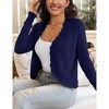 Coolmee Women's Cardigan Sweaters Open Front Long Sleeve Cropped Bolero Shrugs for Dresses - 2 of 4