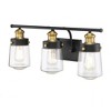 Savoy House Macauley 3 - Light Vanity in  Vintage Black/Warm Brass - 4 of 4