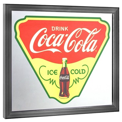 Coca-Cola Licensed Drink Ice Cold Mirror Yellow/Red - Crystal Art Gallery