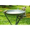 SPI Home Curious Cat and Bird Birdbath – 24" H Bronze Metal Outdoor Garden Decor - 2 of 3