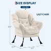 Lazy Chair Modern Soft Comfortable Reading Lounge Accent Sofa Chair with Armrest Side Pocket and Ergonomic Design for Living Room Bedroom - 2 of 4