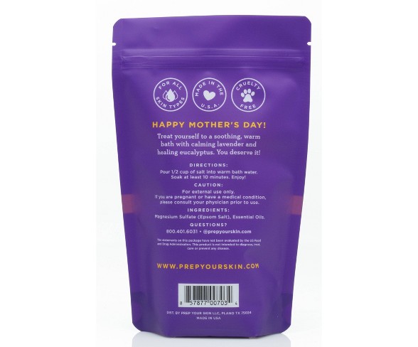 PREP Your Skin Relax Mom Lavender Eucalyptus Bath Salts - 16oz