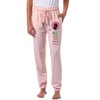 Wicked Women's Movie Film Glinda Face Silhouette Logo Pajama Pants For Adults Pink - 2 of 4