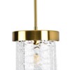 PAKOKULA 60-Watt 1-Light Gold Finished Pendant Light with Etched Glass Shade - 3 of 4
