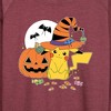 Women's - Pokémon - Witch Pikachu With Candy Lightweight French Terry Wide Neck Long Sleeve Shirt - 2 of 4
