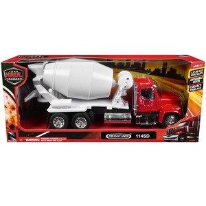 Freightliner 114SD Cement Mixer Red and White "Long Haul Truckers" Series 1/32 Diecast Model by New Ray - 1 of 4