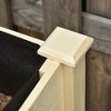 Gulches 47"x22"x33" Elevated Wooden Garden Bed with Lockable Wheels & Storage Shelf - 3 of 4