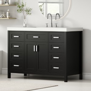 47"W Bathroom Vanity with Sink, Freestanding Bathroom Sink Cabinet with 8 Drawers & Soft-Closing Doors - ModernLuxe - 1 of 4