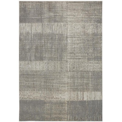 Aura Modern Abstract Gray/Ivory Area Rug