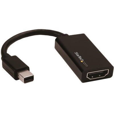 StarTech.com Mini DisplayPort to HDMI Adapter - 4K mDP to HDMI Converter - UHD 4K 60Hz (MDP2HD4K60S),Black
