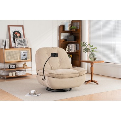 270° Swivel Glider Power Recliner with USB Charger, Bluetooth Music Player, Multi-Function Modes for Sleep, Work, Gaming, and Leisure