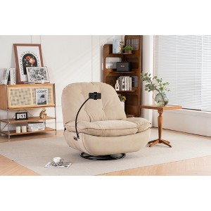 270° Swivel Glider Power Recliner with USB Charger, Bluetooth Music Player, Multi-Function Modes for Sleep, Work, Gaming, and Leisure - 1 of 4