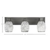 Toltec Lighting Apollo 3 - Light Vanity in  Graphite with 5" Black Fusion Shade - 2 of 2