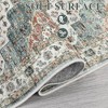 Area Rugs, Machine Washable Vintage Soft Low Pile Rugs, Oriental Accent Carpet with Non-Slip Backing,Floor Carpet for Living Room, Hallway, Laundry - 3 of 4