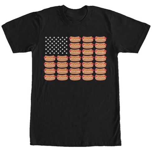 Men's Lost Gods Hot Dog American Flag T-Shirt - Black - Small
