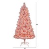 Nearly Natural 7-ft Holiday Pink Cashmere Christmas Tree with 300 lights and 599 Bendable Branches - 2 of 4