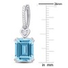 EVERLY JEWELRY | Sterling Silver 8 1/4 CT TGW Sky Blue Topaz White Topaz Hoop Earrings - 2 of 4