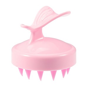 Unique Bargains Scalp Massager Shower Hair Brushes with Handle Pink 1 Pc - 1 of 4